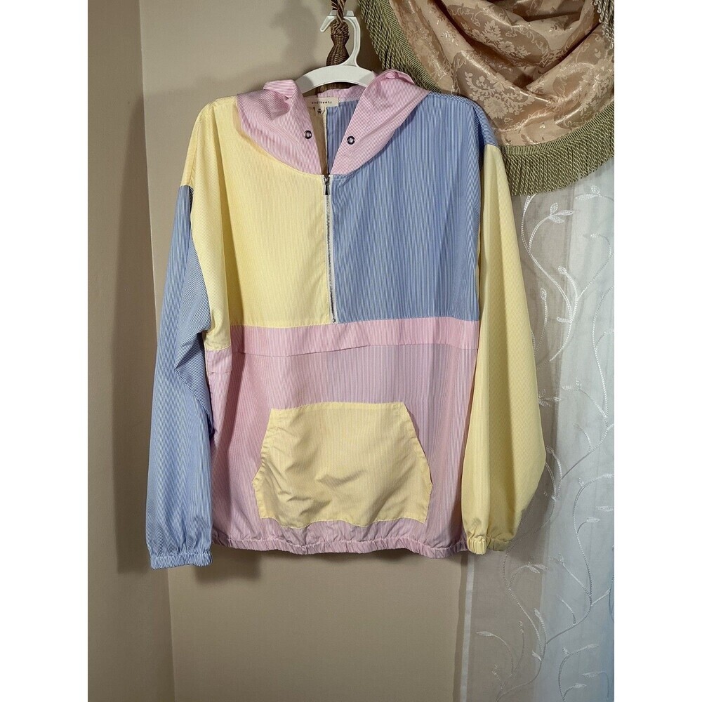 ANDTHEWHY Women’s Pastel Windbreaker Rain Golf Jacket Size 2X lightweight layer